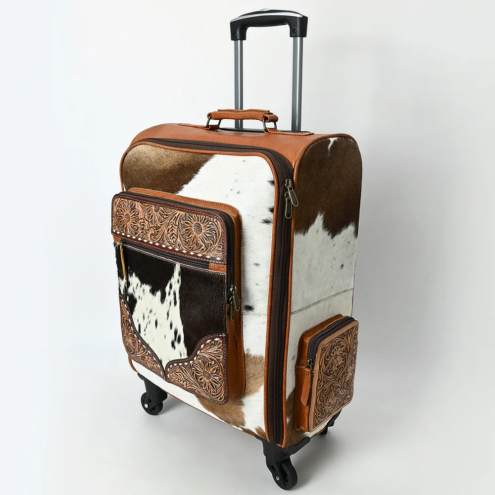 Sheffield Hand Tooled Leather Suitcase