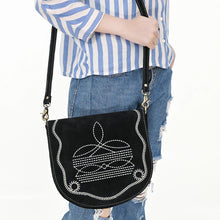 Load image into Gallery viewer, The Patsy Suede Boot Stitch Crossbody Purse
