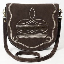 Load image into Gallery viewer, The Patsy Suede Boot Stitch Crossbody Purse
