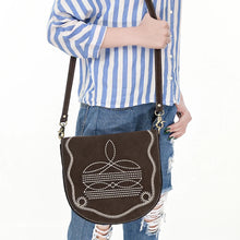 Load image into Gallery viewer, The Patsy Suede Boot Stitch Crossbody Purse
