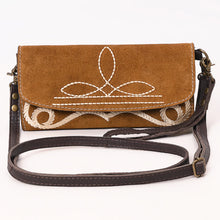 Load image into Gallery viewer, The Mae Suede Boot Stitch Crossbody Wallet
