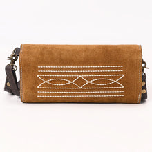 Load image into Gallery viewer, The Mae Suede Boot Stitch Crossbody Wallet
