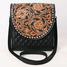 Load image into Gallery viewer, Saddlebag Chic Hand Tooled Leather Crossbody Purse
