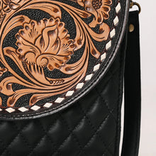 Load image into Gallery viewer, Saddlebag Chic Hand Tooled Leather Crossbody Purse
