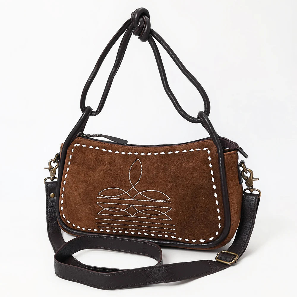 The Charlie Suede Leather Crossbody Purse