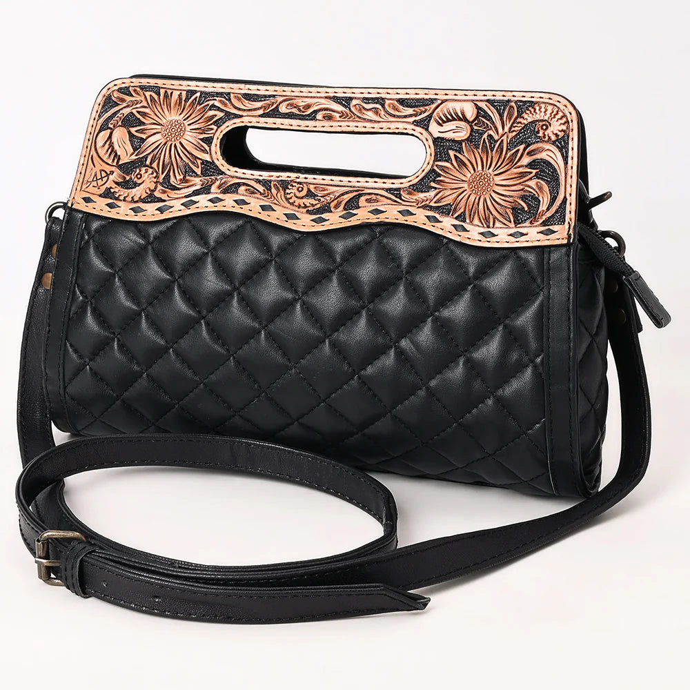 Bell Air Park Hand Tooled Leather Crossbody Purse