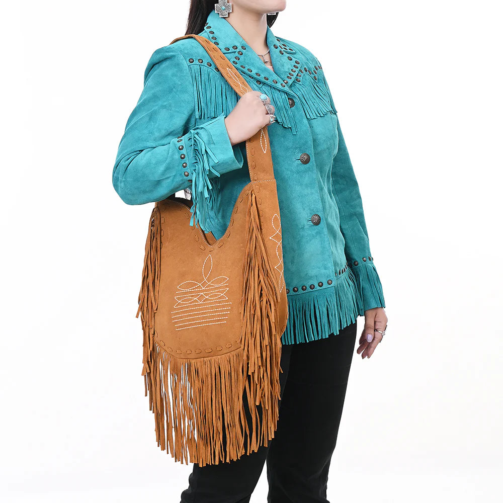 Dreamcatcher Suede Leather Shoulder Bag