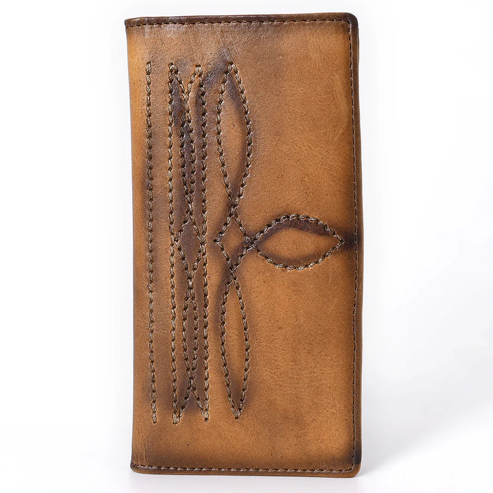 Western Boot Stitch Leather Wallet