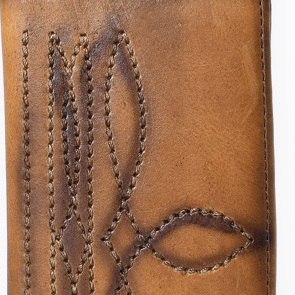 Western Boot Stitch Leather Wallet