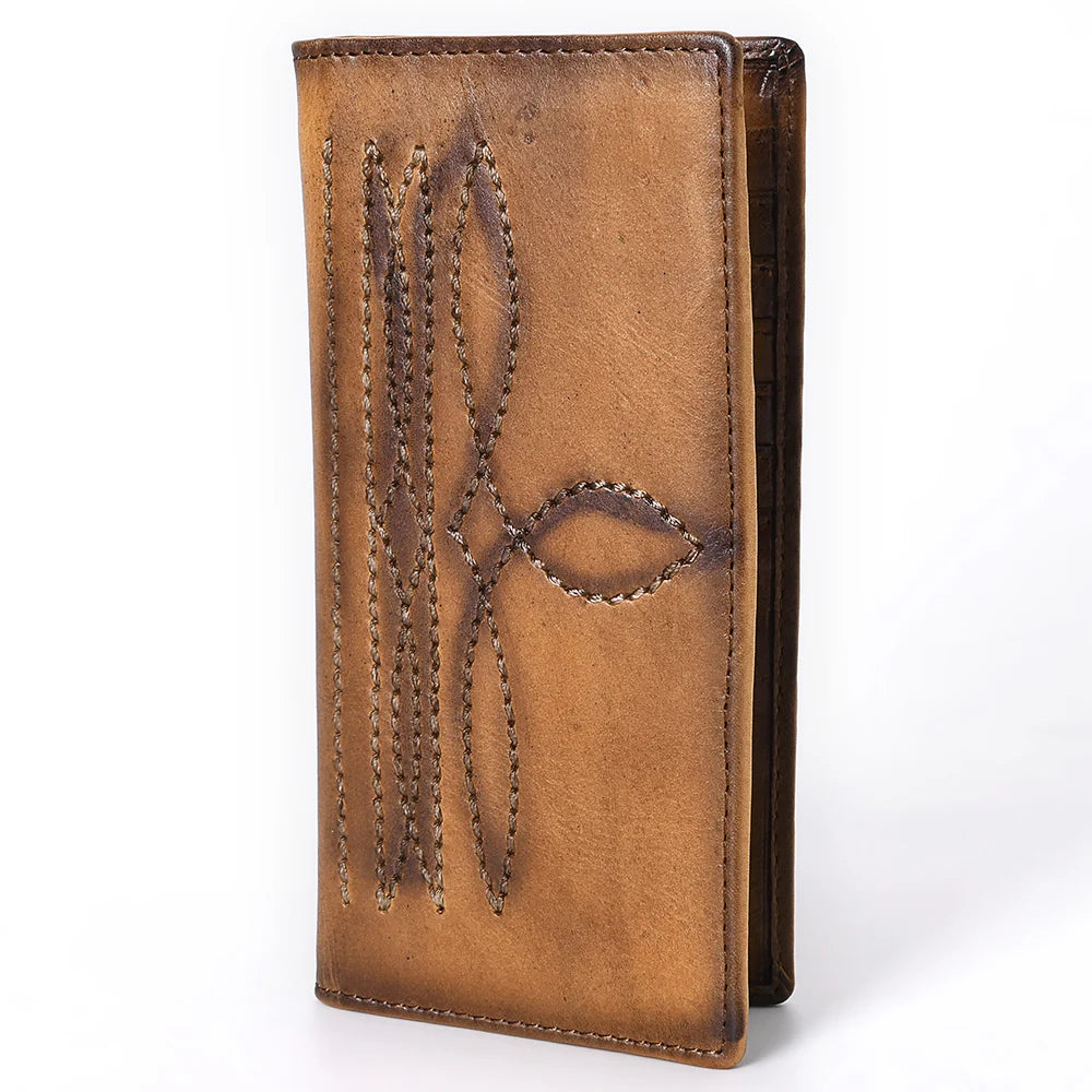 Western Boot Stitch Leather Wallet