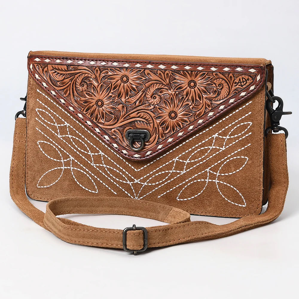 The Bailey Suede Leather Crossbody Purse