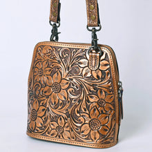 Load image into Gallery viewer, Golden Ranch Hand Tooled Leather Crossbody Purse
