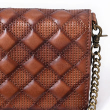 Load image into Gallery viewer, Western Woven Quilted Leather Crossbody Wallet
