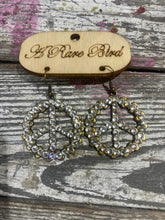 Load image into Gallery viewer, Crystal Peace Symbol Earrings
