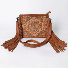 Load image into Gallery viewer, Juniper Hand Tooled Leather Crossbody Purse
