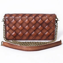 Load image into Gallery viewer, Western Woven Quilted Leather Crossbody Wallet
