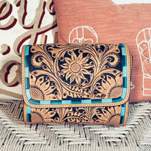 Load image into Gallery viewer, La Jolla Hand Tooled Leather Crossbody Purse
