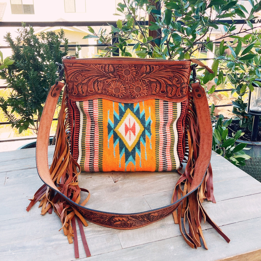 The Clementine Western Leather Crossbody Purse