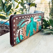 Load image into Gallery viewer, Cave Lake Hand Tooled Leather Wallet
