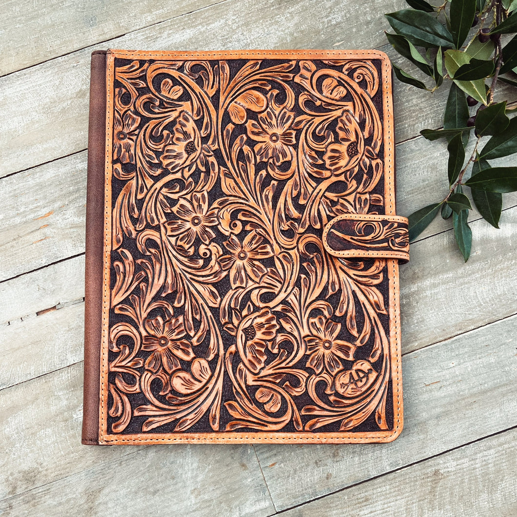 Eureka Springs Leather Notebook Portfolio