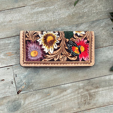 Load image into Gallery viewer, Spring Blooms Hand Tooled Leather Wallet
