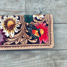 Load image into Gallery viewer, Spring Blooms Hand Tooled Leather Wallet
