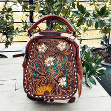 Load image into Gallery viewer, Bryce Canyon Hand Tooled Leather Backpack
