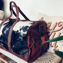 Load image into Gallery viewer, Adventure or Nothing Leather Weekender Duffel
