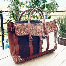 Load image into Gallery viewer, Boiler Bay Hand Tooled Leather Tote Bag
