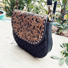 Load image into Gallery viewer, Windmill Way Hand Tooled Leather Crossbody Purse
