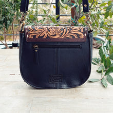 Load image into Gallery viewer, Windmill Way Hand Tooled Leather Crossbody Purse
