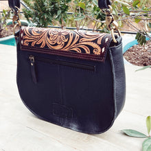 Load image into Gallery viewer, Windmill Way Hand Tooled Leather Crossbody Purse
