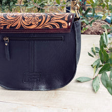 Load image into Gallery viewer, Windmill Way Hand Tooled Leather Crossbody Purse
