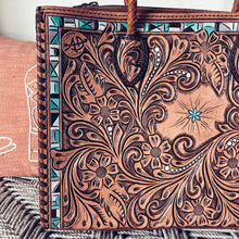 Load image into Gallery viewer, Point Blank Hand Tooled Leather Shoulder Bag
