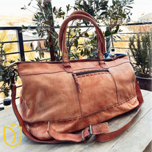 Load image into Gallery viewer, The Wilcox Vintage Leather Weekender Duffel Bag
