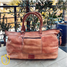 Load image into Gallery viewer, The Wilcox Vintage Leather Weekender Duffel Bag
