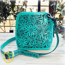 Load image into Gallery viewer, Frontier Freedom Hand Tooled Leather Crossbody Purse
