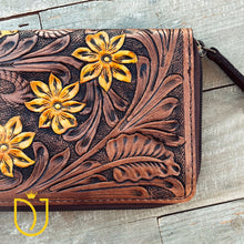 Load image into Gallery viewer, Clay Springs Hand Tooled Leather Wallet
