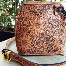 Load image into Gallery viewer, Rockwell Ranch Hand Tooled Leather Crossbody Purse
