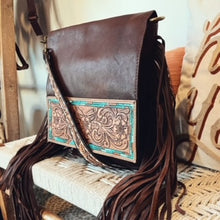 Load image into Gallery viewer, Longdale Western Leather Crossbody Purse
