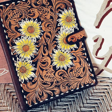 Load image into Gallery viewer, Miss Daisy Leather Notebook Portfolio
