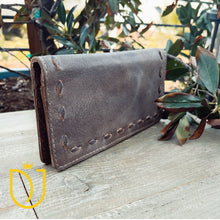 Load image into Gallery viewer, Pelican Blue Vintage Leather Wallet
