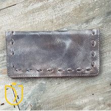 Load image into Gallery viewer, Pelican Blue Vintage Leather Wallet
