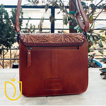 Load image into Gallery viewer, San Mateo Hand Tooled Leather Crossbody Purse
