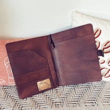 Load image into Gallery viewer, Miss Daisy Leather Notebook Portfolio
