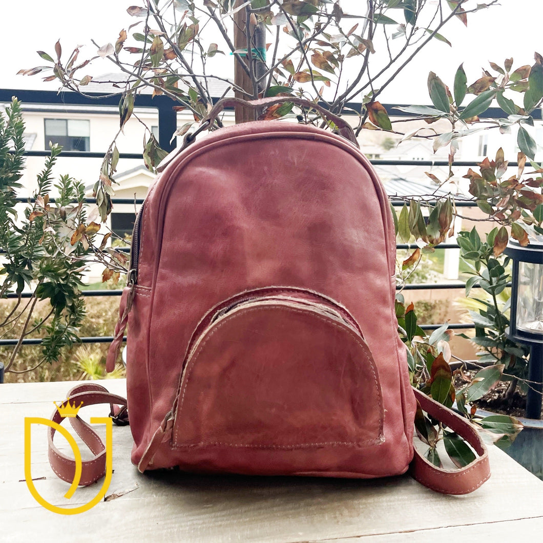 Saratoga Springs Vintage Leather Backpack