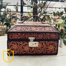 Load image into Gallery viewer, Saddlewood Hand Tooled Leather Jewelry Box
