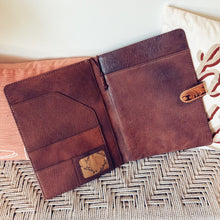 Load image into Gallery viewer, Spring Blooms Leather Notebook Portfolio
