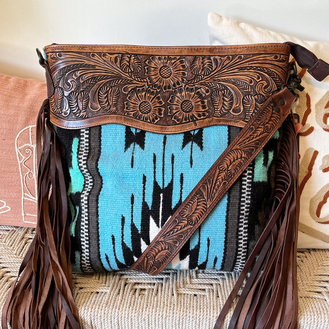 Overland Park Western Leather Crossbody Purse