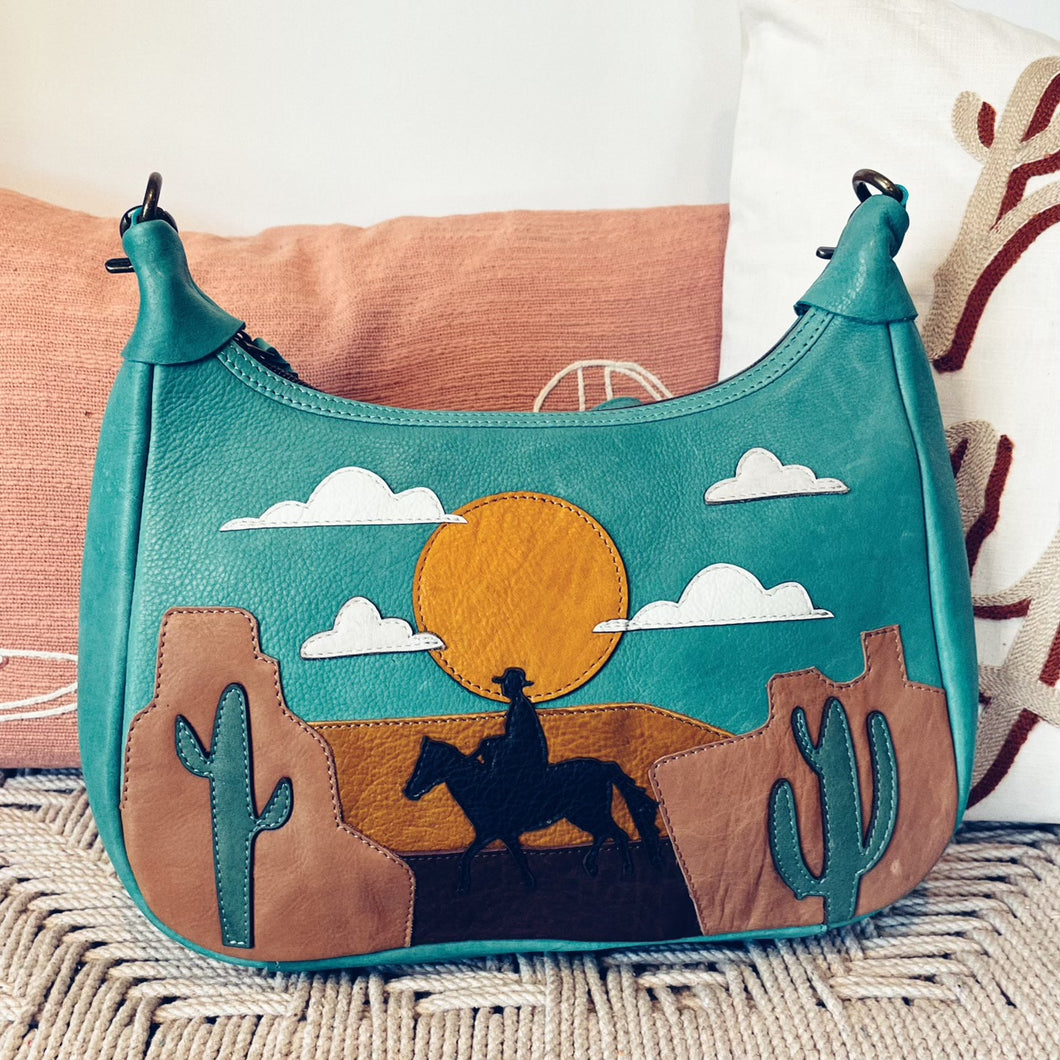 Headed West Western Leather Crossbody Purse